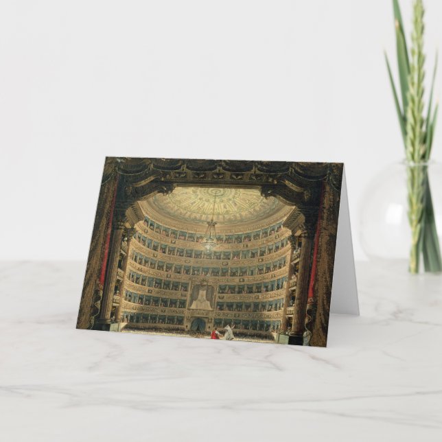 Cartão La Scala, Milan, during a performance (Frente)