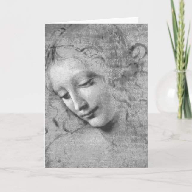 Cartão La Scapigliata by Leonardo da Vinci (Frente)