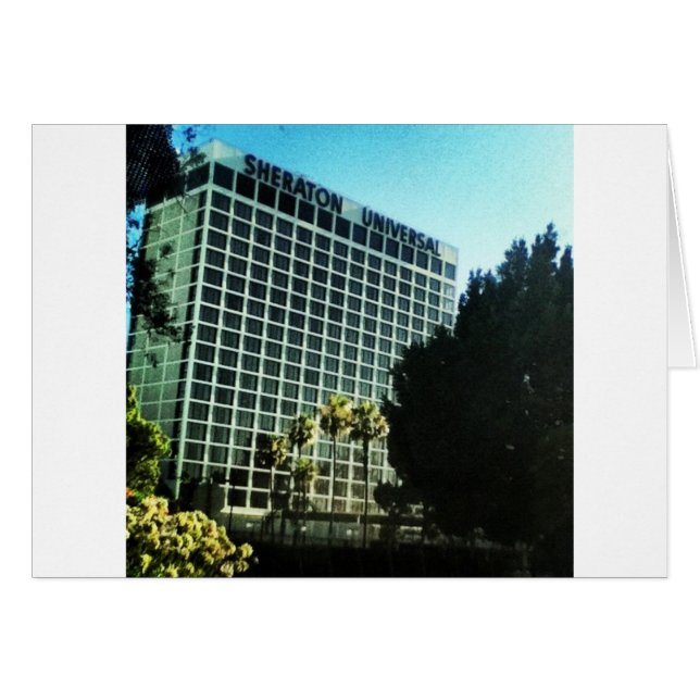 Cartão LA universal dos estúdios do hotel do sheraton (Frente Horizontal)