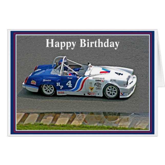 Cartão Lá vai o número 4 Feliz aniversário (Frente Horizontal)