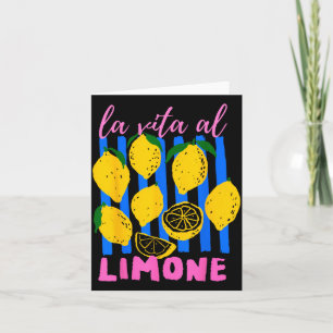 Cartão La Vita Al Limone Divertido Limão Italiano Fruta V