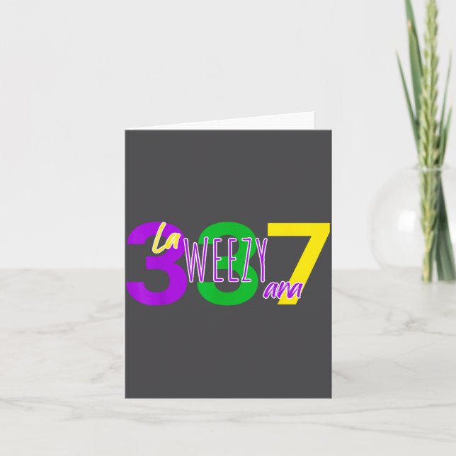 Cartão La Weezy Ana Louisiana Mardi Gras 337 New Orleans  (Frente)