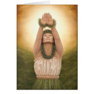 Cartão "La'a Kea" do artista Maui Lori Higgins. Placa 5x7