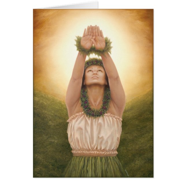 Cartão "La'a Kea" do artista Maui Lori Higgins. Placa 5x7 (Frente)