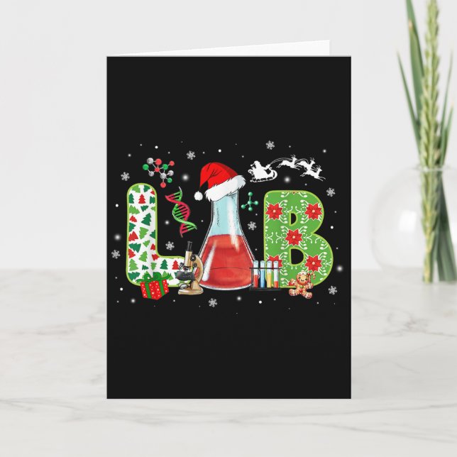 Cartão Lab Christmas Laboratory Technician Science Xmas S (Frente)