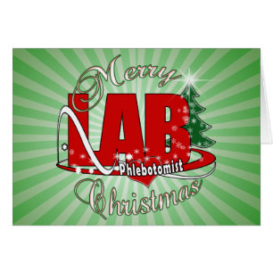 CARTÃO LAB PHLEBOTOMISTA CHRISTMAS