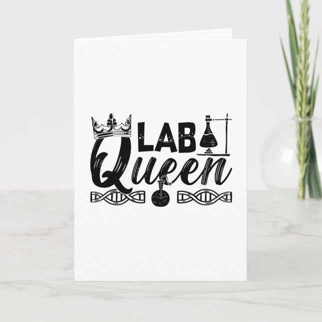 Cartão Lab Queen Lab Tech Laboratory Chemist Technician (Frente)