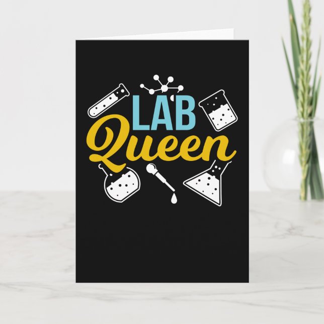 Cartão Lab Queen Laboratory Pun Laboratory Scientist (Frente)