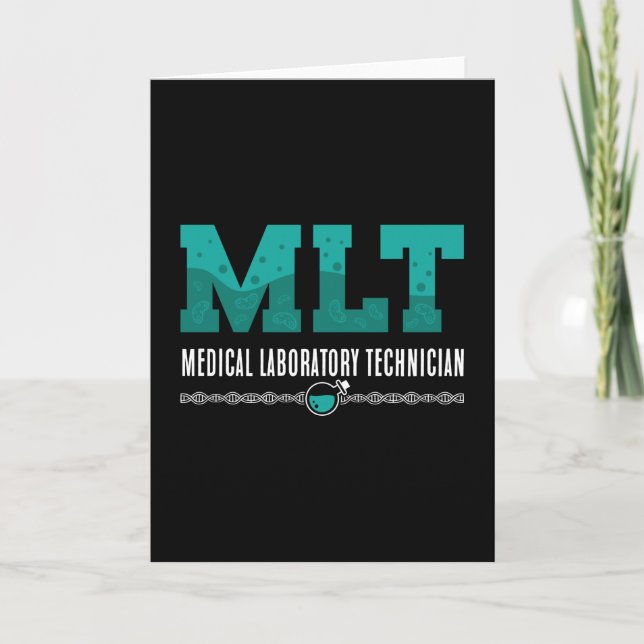 Cartão Lab Tech MLT Medical Laboratory Technicic Science (Frente)
