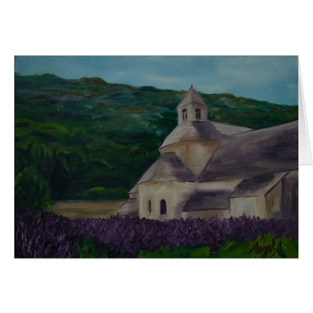 Cartão l'abbaye de Sénanque en l'Société (Frente Horizontal)