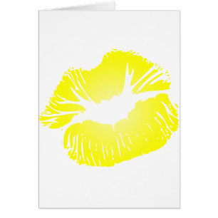 Cartão Lábios amarelos