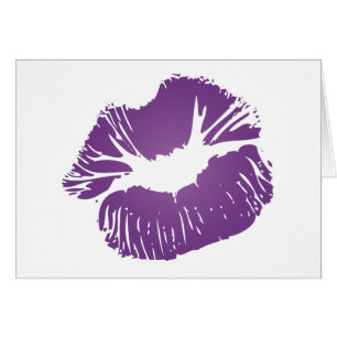 Cartão Lábios roxos