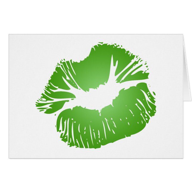 Cartão Lábios verdes (Frente Horizontal)