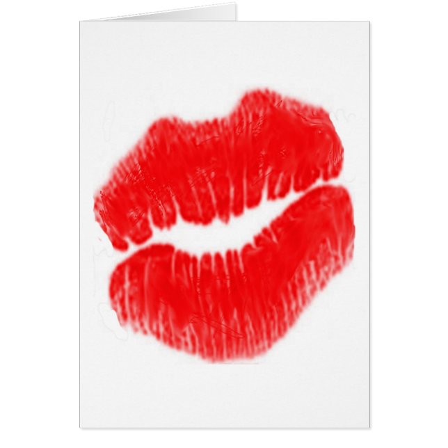 Cartão Lábios vermelhos (Frente)