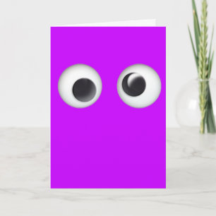 Cartão Labirinto de Halloween de Olhos Googly Roxos Diver