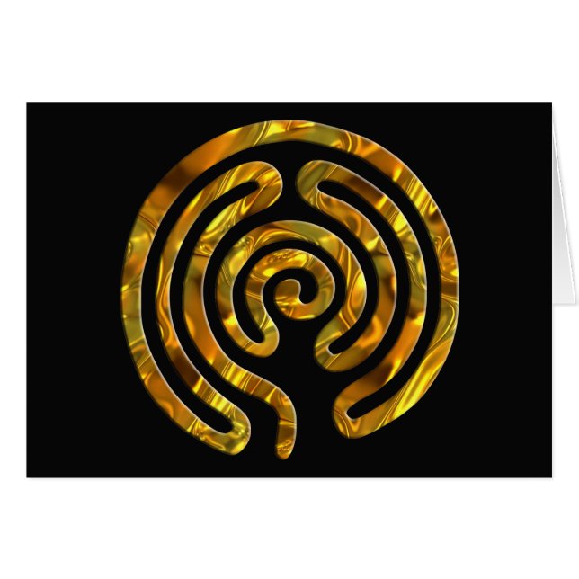 Cartão Labirinto DOURADO | preto (Frente Horizontal)