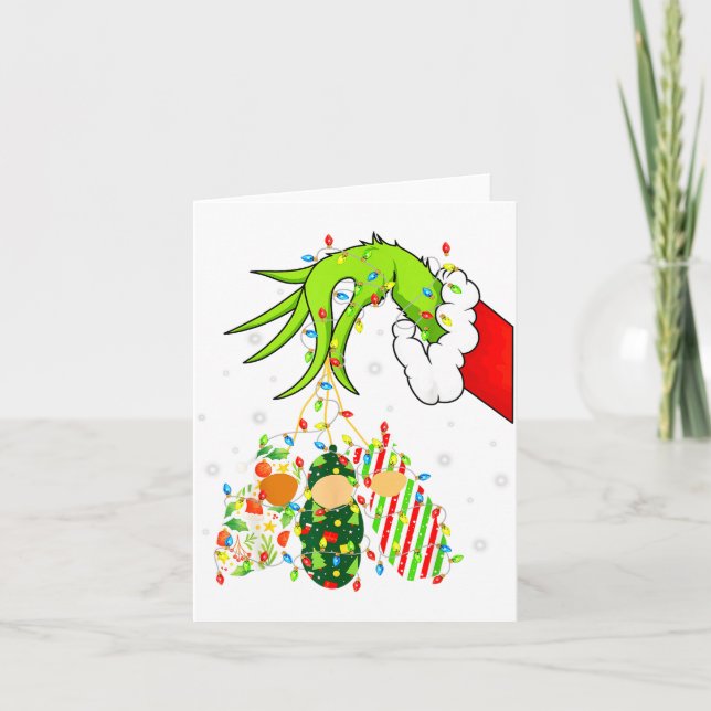 Cartão Labor And Delivery Nurse Merry Christmas Xmas Ligh (Frente)