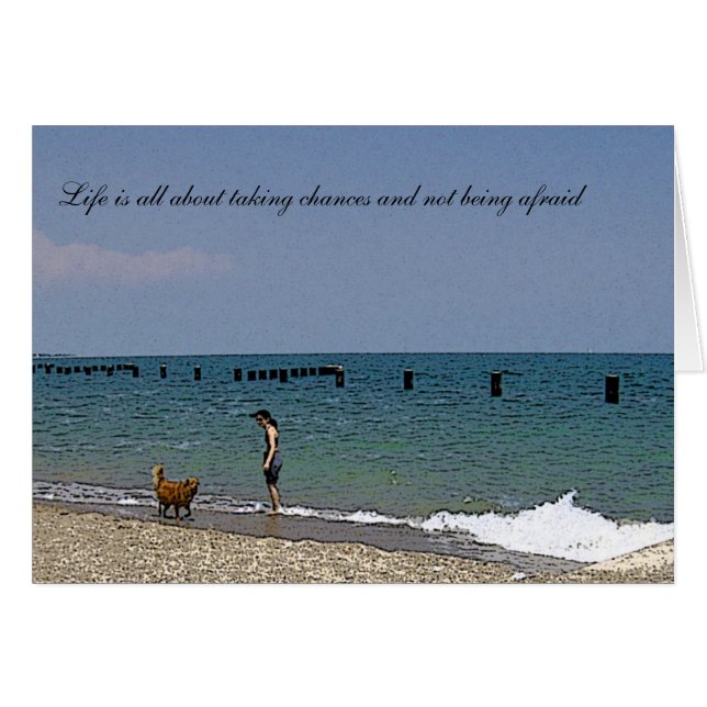 Cartão Laboratório Brown Olhando sobre a Água (Frente Horizontal)