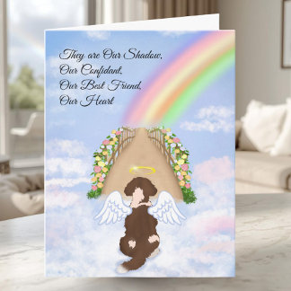 Cartão Labradoodle Rainbow Bridge Pet Loss