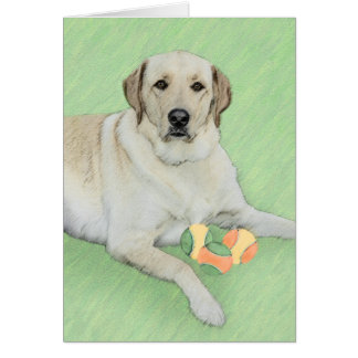 Cartão Labrador Amarelo - Impressão de Retriever e Tênis