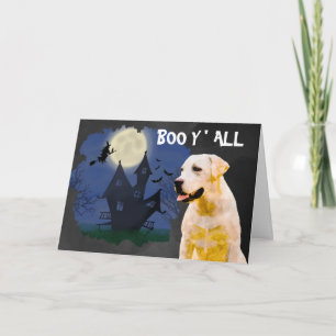 Cartão Labrador Assustador no Halloween