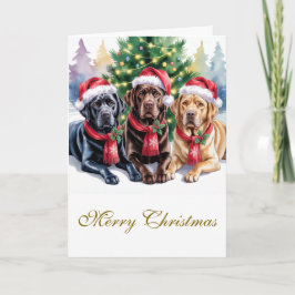 Cartão Labrador Christmas Greeting Card