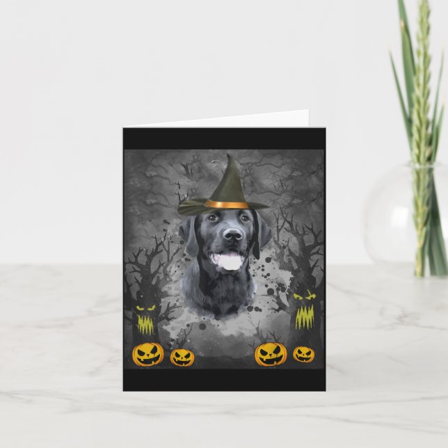 Cartão Labrador Halloween (Frente)