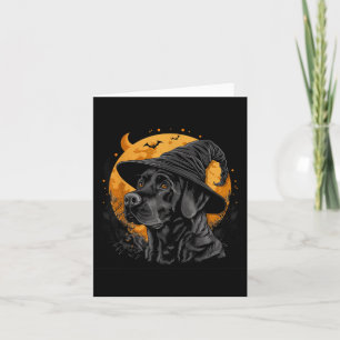 Cartão Labrador Halloween Engraçado Cachorro Preto Lab Mo
