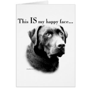 Cartão Labrador Happy Face