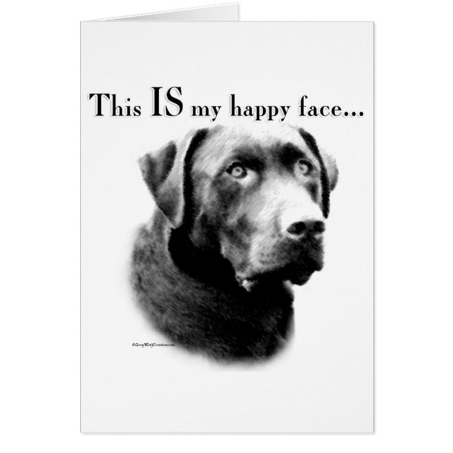 Cartão Labrador Happy Face (Frente)