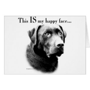 Cartão Labrador Happy Face
