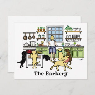 Cartão Labrador Mãe Kitchen Blond