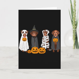 Cartão Labrador marrom de Halloween Fantasma Soky Lab Cho