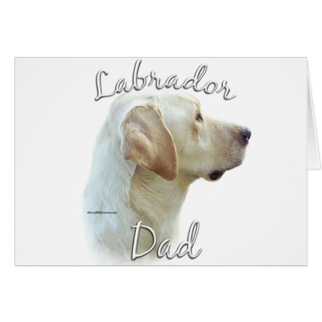 Cartão Labrador Retriever (amarelo) Pai 2 (Frente Horizontal)