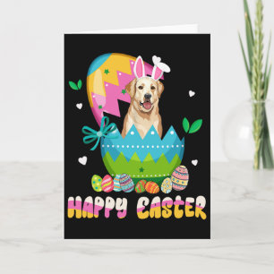Cartão Labrador Retriever Cão Dia da Páscoa Engraçado Ore