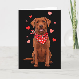 Cartão Labrador Retriever Dia dos Namorados Cão Amante Co