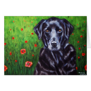 Cartão Labrador Retriever Dog Art - Poppy