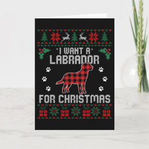 Cartão Labrador Retriever Dog Lover Oferece Feliz Natal