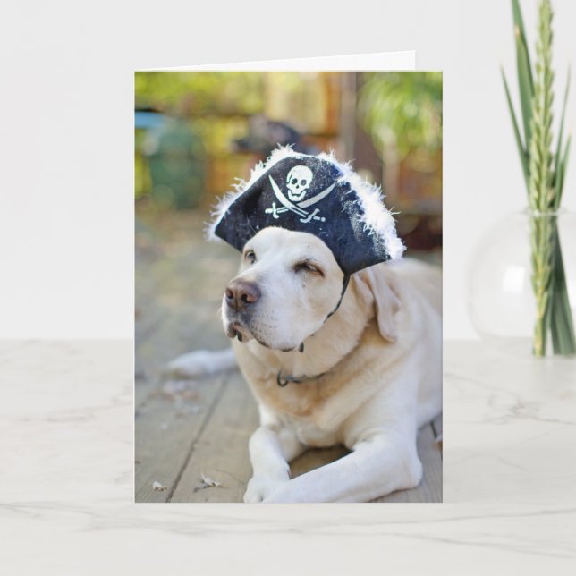 Cartão Labrador Retriever Halloween Greeting (Frente)