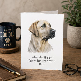 Cartão Labrador Retriever Pai do Cão Dia dos Pais