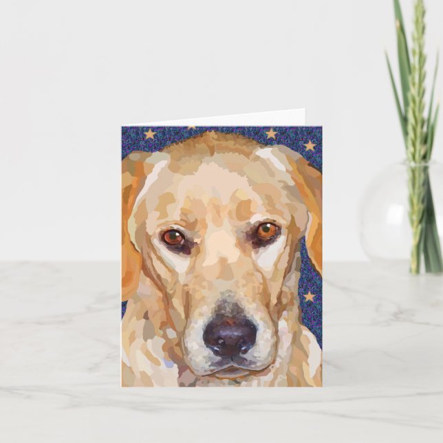 Cartão Labrador Retriever Painting Greeting Card (Frente)