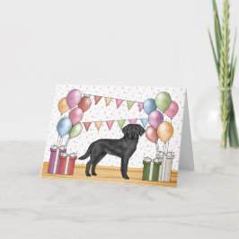 Cartão Labrador Retriever Preto Lab Cachorro Aniversário 