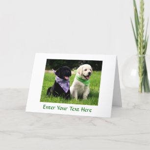 Cartão Labrador Retriever Puppies Greeting Card
