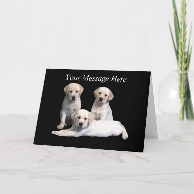Cartão Labrador Retriever Puppy Greeting Card (Frente)