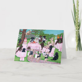 Cartão Labrador Wedding