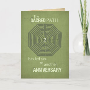 Cartão Labyrinth 12 Step Recovery Anniversary Card