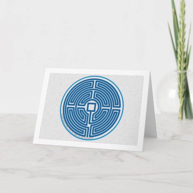 Cartão labyrinth echo 11-circuit chinese blue stone (Frente)
