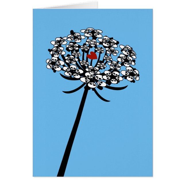 Cartão Lace da Rainha Anne do Crânio (Frente)