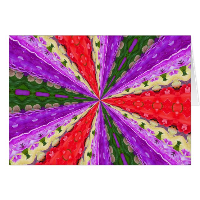 Cartão Lacey Kaleidoscope (Frente Horizontal)