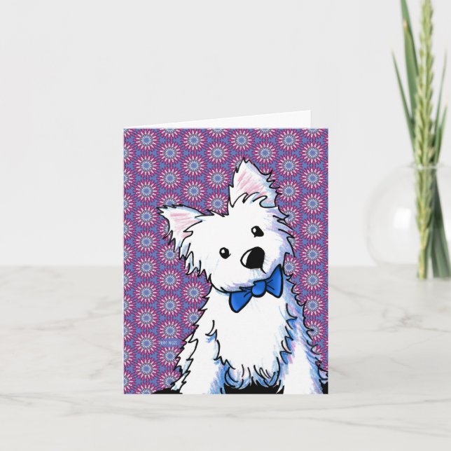Cartão Laço Bow Westie  (Frente)